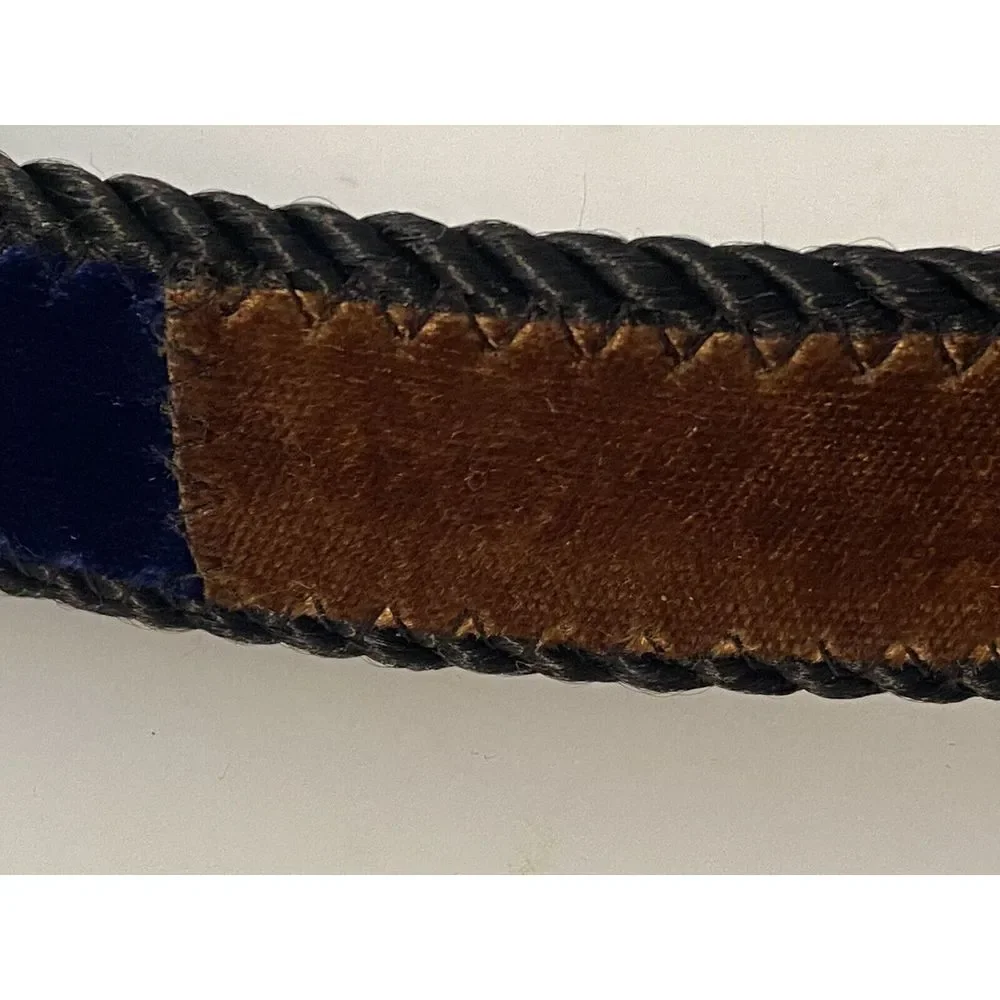 Vintage 1980s Elite Women's Tapestry Velvet Color Block Belt Size Medium 29